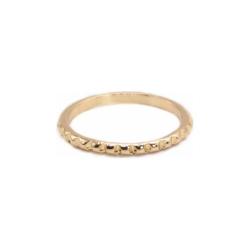 Classic Flat Gear Ring Simple Rivets Surface Style Gold White Rose Three Color Optional Suitable for Men And Women