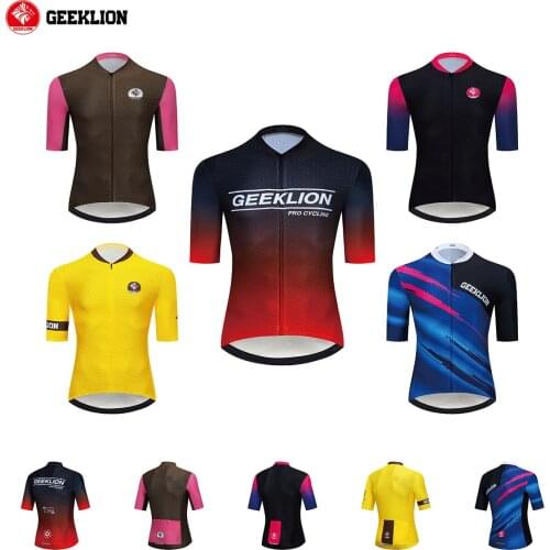 Summer Geeklion Bicycle Kit Short Sleeves Road Bike Clothing Racing Fit Cycling Jersey Team Maillot Breathable Ciclismo Wear