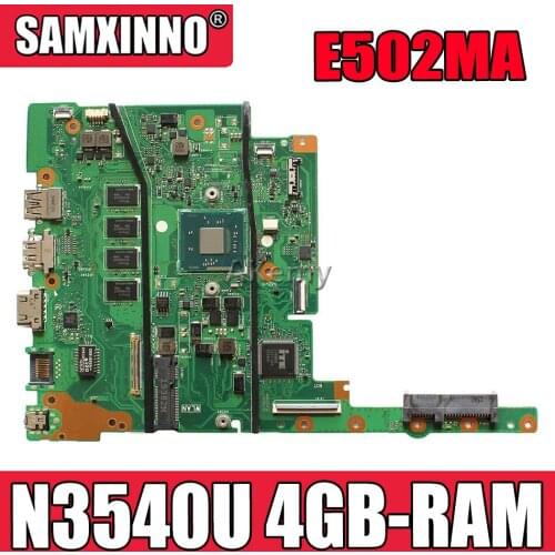 E502MA Laptop Motherboard For Asus E402MA E502MA E402M E502M E402 E502 N3540U 4GB-RAM original mianboard 100% test ok