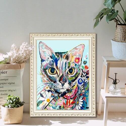 MomoArt DIY Diamond Mosaic Cat Rhinestone Diamond Painting Owl Animal Cross Stitch Embroidery Flower New Arrival Handmade Gift