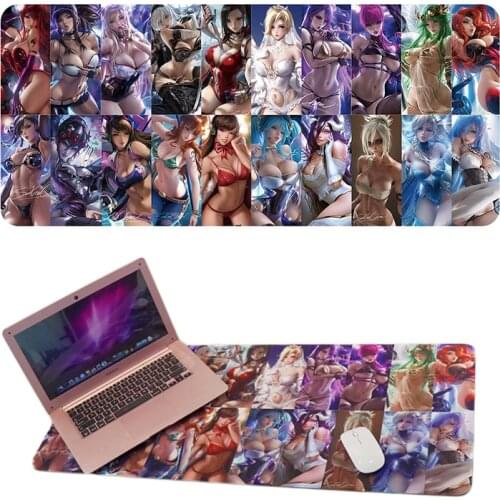 Cartoon Mouse Pad Anime Sexy Gaming Pad Mat Computer Keyboard Desk Mats Animation Game Computer 3D Beauty Mousepad