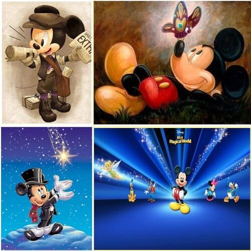 Disney Family Series 5D DIY "Disney Mickey" Diamond Painting Cross Stitch Mosaic Embroidery Landscape Home Decoration Gift