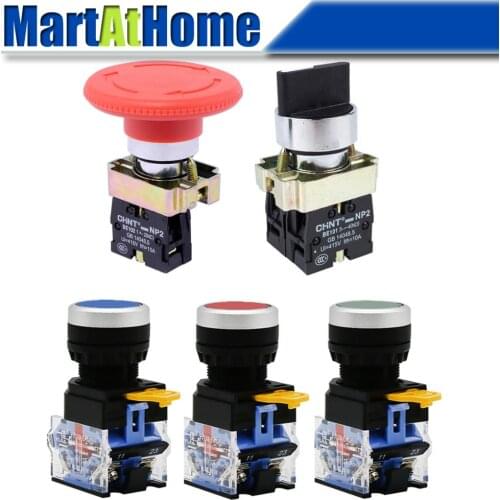 Buttons Set Emergency/Power Switch/Pause/Reset/Start Button for DIY CNC Machine Control Box