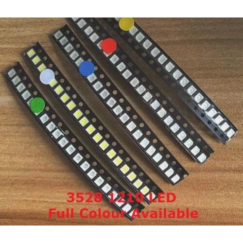 SMD LED Kit Red Blue Yellow White Green 5 Colours * 20pcs=100PCS 5050 5730 1210 3528 1206 0805 0603 LED Diode Assortment Pack