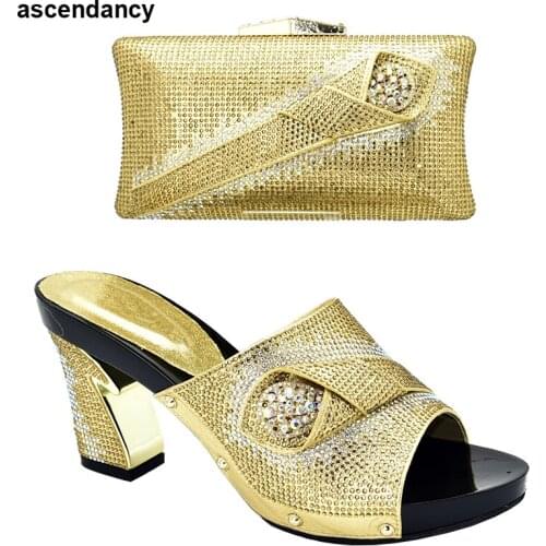 Latest Design Italian Shoes With Matching Bags 2019 Women Platform Shoes Woman High Ladies Sandals With Heels Party