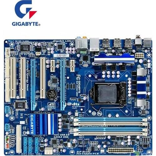 Original motherboard for Gigabyte GA-P55A-UD3 mainboard LGA 1156 DDR3 16GB For I5 I7 CPU P55A-UD3 P55 used Desktop motherboard