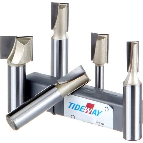 Straight Router Bits Slotted Knife Metric Flute Straight Bit - 1/4*6.47mm - 1/4" Shank - Tideway 3106