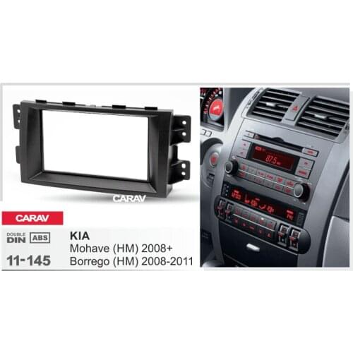 Radio Fascia for KIA Mohave HM Borrego HM Double Din Radio DVD Stereo CD Panel Dash Mount CARAV 11-145