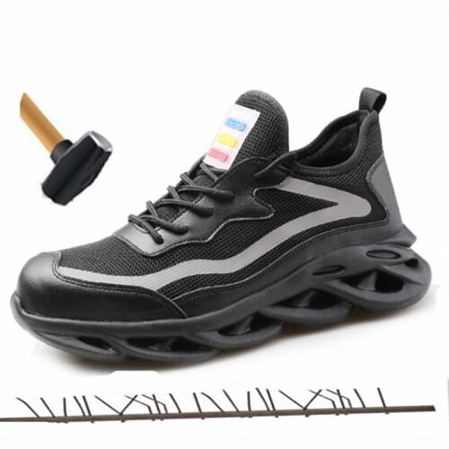 Luxury Brand Designer Shoes Military Boots Men Work Shoes Outdoor Construction Safety Shoes AIR Mesh Light Cushion Sneaker