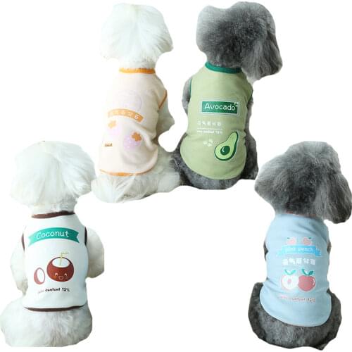Dogs Shirts Printed Puppy T-Shirts Soft Cotton Tank Top Sleeveless Vest Dog Tee Shirt for Small Medium Dogs Cats Pet Clothing