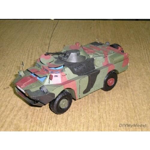 Russian brdm-2 amphibious armored reconnaissance vehicle DIY Handcraft Paper Model KIT Handmade Toy Puzzles Gift Movie prop