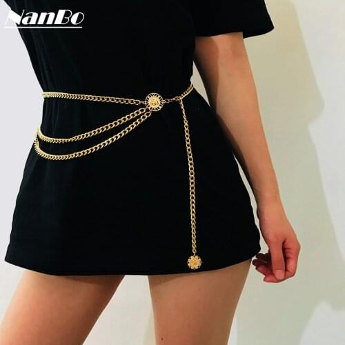 Boho Sexy Multi layer Geometric Body Waist Belly Chain Women Alloy Body Chain Party Wedding Casual Decor Jewelry Brincos 2019