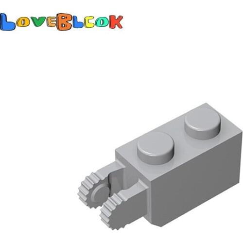 Hinge Brick 1x2 Locking with 2 Fingers Building Blocks Assembles MOC Technical Parts Toy For Kids 30365/54671 10pcs/Lot