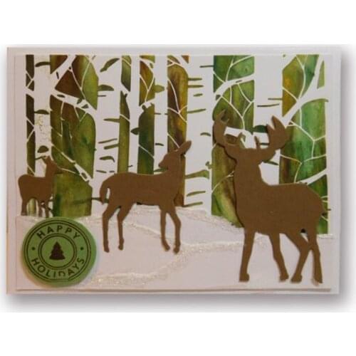 Deers Carbon steel Cutting Dies Stencil Craft for DIY Creative Scrapbook Cut Stamps Dies Embossing Paper Craft Greeting Card