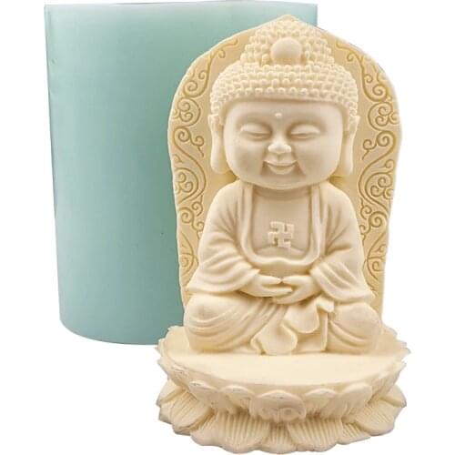 Silicone Wax Mold For Buddha Statue, Silicone Mold For Decorative Wax Resin Plaster Crafts