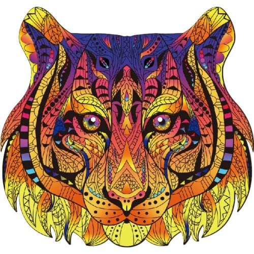 Unique Wooden Puzzles Tiger Animal Shapes Wooden Jigsaw Adults Puzzles Games For Children Educational Toys Wood DIY Crafts Gifts
