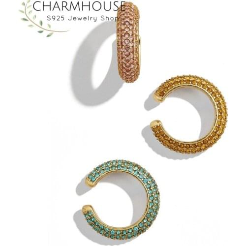 1pcs Fake Piercing Earrings Set Women 3 Colors Zirconia Ear Clips No Pierced Earcuff Brincos Femme Pendientes Statement Jewelry