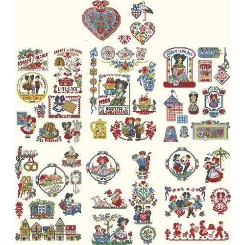 Gold Collection Embroidery The Alsace Theatre Cross Stitch Pattern Maker with 100% Cotton Floss & Free Shipping for Wall Decor