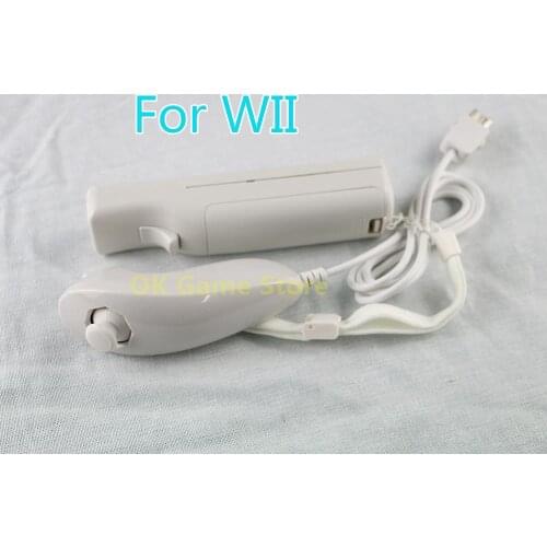 1pair Remote Nunchuck controller without motion plus for Nintendo Nintend for Wii Controller left and right handel