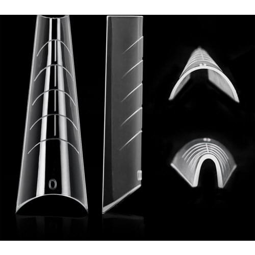 120Pcs/Box Nail Tips Clip Nail Extension Tip V-Shaped Quick Building Transparent Ultra Thin Manicure Extension Tips for Women