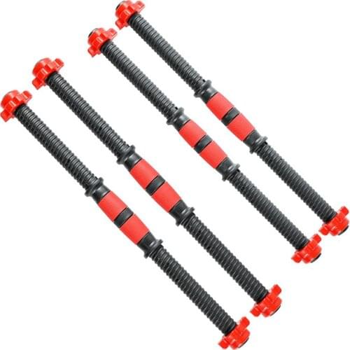 2PCS Standard Dumbbell Rod Rubber Threaded Non-slip Grip Grain Particle Soft Rod Dumbbell Handle Set Dumbbell Rod Accessories