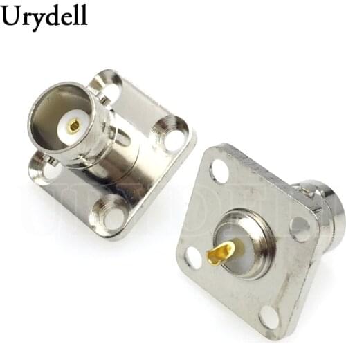 5pcs BNC Female Jack 4 Hole Flange Panel Chassis Mount Solder Connector