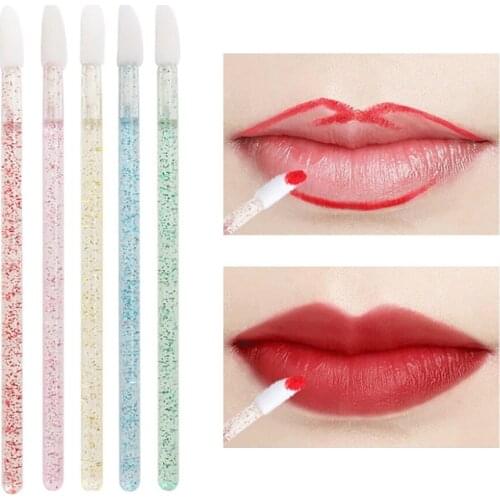50 Pcs Crystal Mascara Wands Applicator Diamond Disposable Lip Brushes Cosmetic Eyelash Brush Make Up Brushes Tools