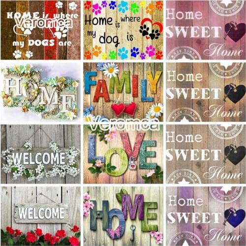 5D Diy Diamond Painting Kit Full Drill Sweet Home Square Round Diamond Embroidery Handicraft Home Decor Mosaic Cross Stitch