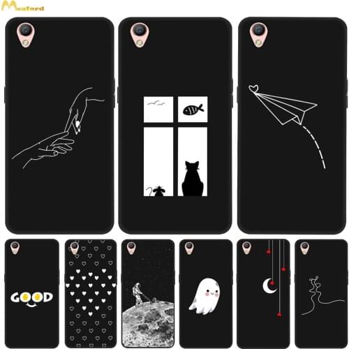 Cover For OPPO A37 Phone Cases Silicone For OPPO A83 Case For OPPO A 37 A37f A37fw A37M Cover 83 CPH1729 Black TPU Painted Coque