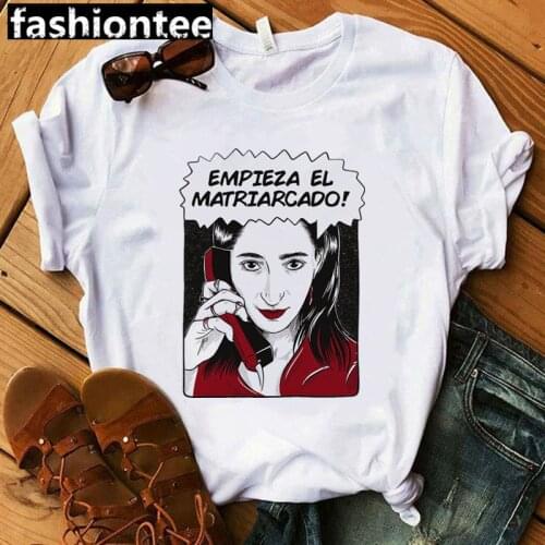Women Harajuku BELLA CIAO Letters Print La Casa De Papel T shirt Short Sleeve Funny Money Heist House of Paper Hip Hop Tops Tee