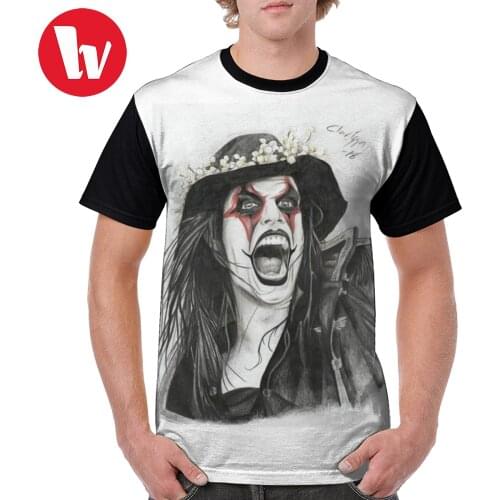Metal Band T Shirt Portrait Of Johannes Eckerstrom From Avatar T-Shirt Men Printed Graphic Tee Shirt Big Fun Short Sleeve Tshirt