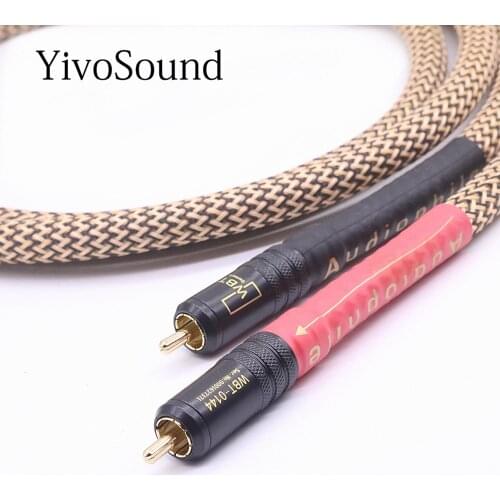 Hifi OFC copper audio 2rca to 2rca jack cable signal lines AUX CD amplifier connection cable Hifi OFC copper audio 2rca to 2