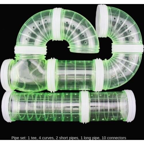 Hamster Pipe Module Maze Small Pet Cage Villa Accessories Tunnel DIY Assembly External Bathroom Sauna Room