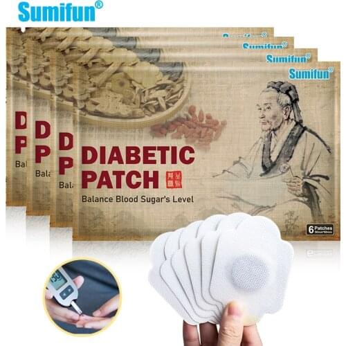 Sumifun 24Pcs Diabetic Patch Medical Herbal Plaster Stabilize Blood Sugar Insulin Reduce Glucose Content Burning Fat Health Car