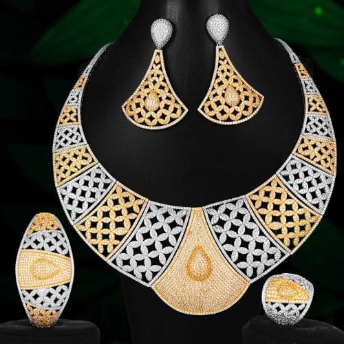 Brand Dubai Russia Trendy 4 PCS Jewelry Set for Women WEDDING Party SHOW Attractive Accessories Top Quality DUBAI BOHO 2021