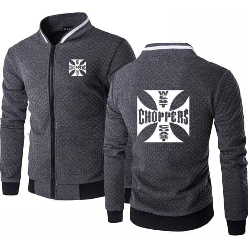 2021new Spring Autumn Mens pullover West Coast Choppers printing high quality Cotton Splicing casual Mens Sportswear