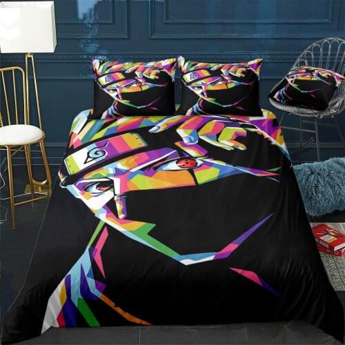 Hatake Kakashi Duvet Cover Comfortable Quilt Home Decora Design Universal Bedding Set Bedclothes+Pillowcase 3pcs