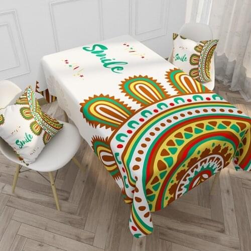 Rectangular Tablecloth Bohemia Mandala Waterproof stain Table Cloth oilcloth Party dining Table cover For home and kitchen 0044