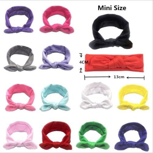 Pudcoco Baby Girls Princess Headwear Elastic Candy Solid Color Headdress Kids Baby Boys Cloth Hair Band Solid Bowknot Bow 3M-12T