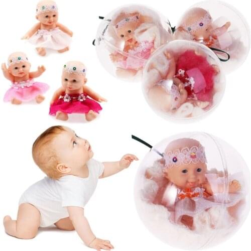Lifelike Realistic Baby Doll Transparent Ball Dreams Gift 4 Inch Toy Soft Body