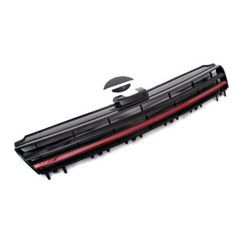 Styling Red Line Badgeless Gloss Black Single Front Center Grille New for Volkswagen Golf MK7 Durable