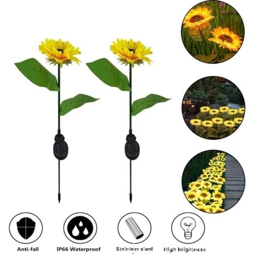 LED Solar Light Outdoor Sunflower Sunflower Garden Landscape Community Garden Plug-in Light Waterproof Decorative Lawn Light