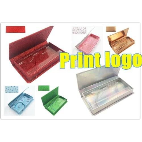 Eyelash Packaging Box Wholesale Lash Boxes Packaging Custom logo 25mm Mink Eyelashes Package Storage Case Vendors print logo