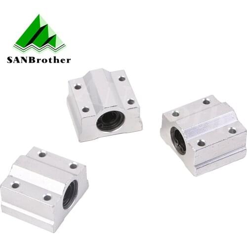 4pcs Linear Motion Ball Bearing Slide Block Bushing SC8UU SCS8UU SC10UU SCS12UU SCS16UU SC20UU Linear Shaft CNC 3D Printer Parts