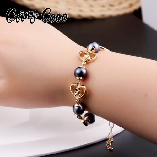 Cring Coco Charm Pearl Bracelet Fashion Hawaiian Samoa Marshall Polynesian Beads Heart Bracelets Dropshipping Jewelry for Women