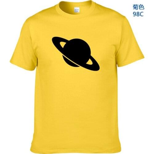 100% cotton funny Simple PLANET SPACE print men T shirt cool summer funny men tshirt male o-neck t-shirt men tees