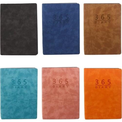 2022 365 days annual calendar daily plan portable notebook simple solid color stationery