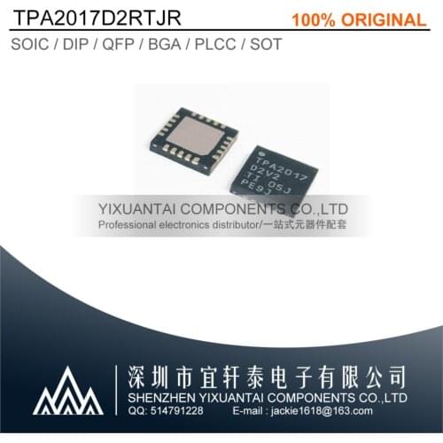 5PCS/LOT 10PCS/LOT 100PCS/LOT Free shipping 100% original TPA2017D2RTJR TPA2017D2 2017D2 ODN QFN