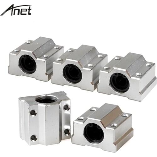Anet 5pcs/lot SC8UU 8mm Linear Motion Ball Bearing Slide Bushing Linear Shaft For Reprap Prusa i3 For CNC 3D printer Parts