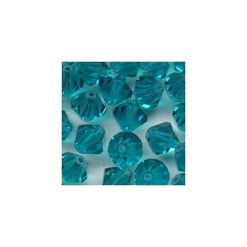 Free Shipping, 288pcs/Lot 6mm blue zircon Chinese Top Quality Crystal Bicone Beads